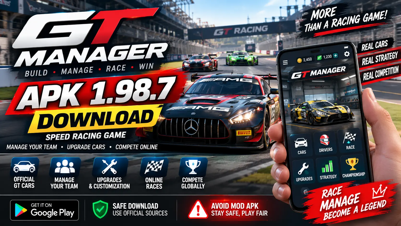 GT Manager APK 1.98.7 Download Speed Racing Game